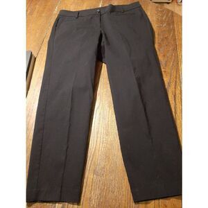 Size 16 Lane Bryant Black Flat Front Dress Casual Mid Rise Pants with Po…